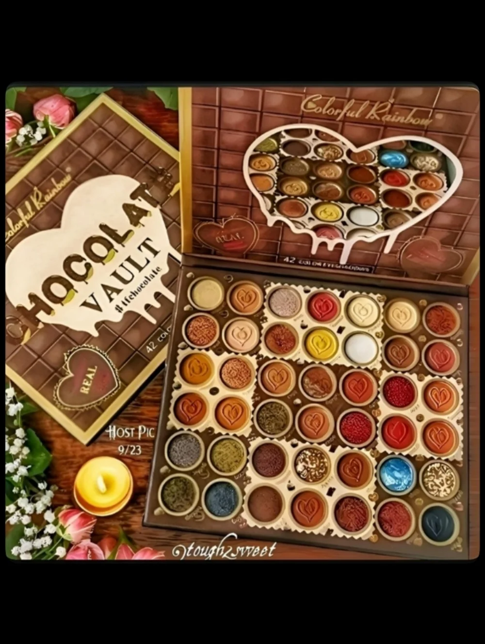 🆕️42 COLOR CHOCOLATE VAULT HIGHLY PIGMENTED EYESHADOWS INFUSED WITH REAL COCOA - Picture 3 of 14
